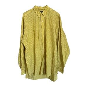 Ralph Lauren Golf Long Sleeve Button Up Yellow Striped Tilden Shirt XXL
